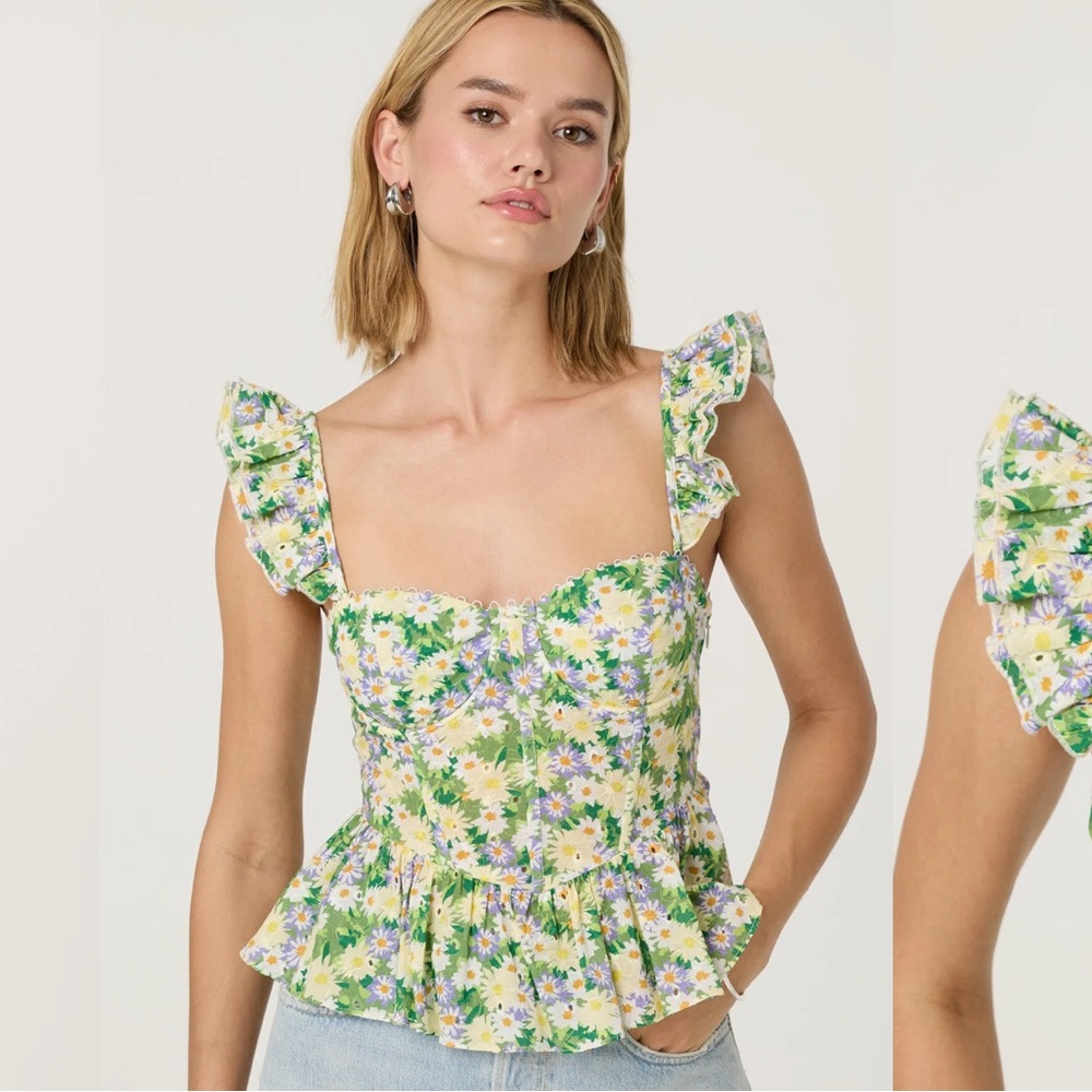 🌼🌼NWOT ASTR BAYLIN FLORAL PEPLUM TOP 🌼🌼